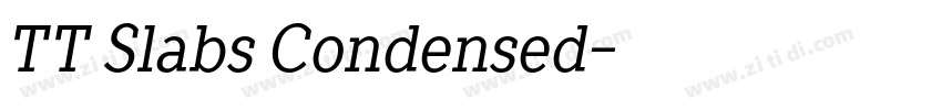 TT Slabs Condensed字体转换